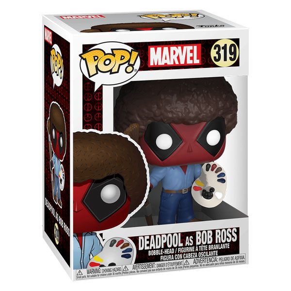 Funko POP #319 Marvel Deadpool as Bob Ross Figure